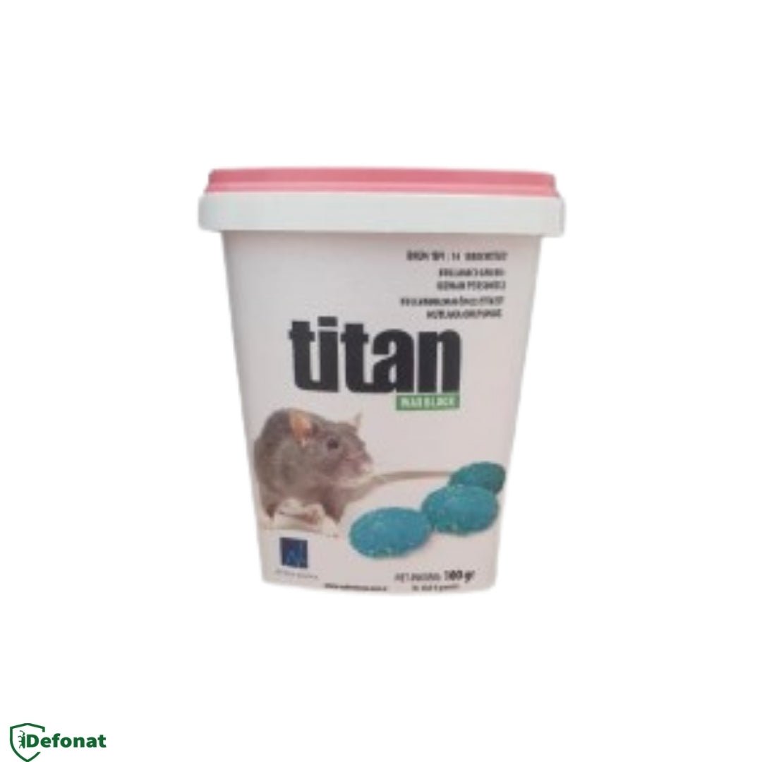 Titan Wax Block Fare ve Kemirgen İlacı – 100 gr (Nem Dayanımlı) - Defonat