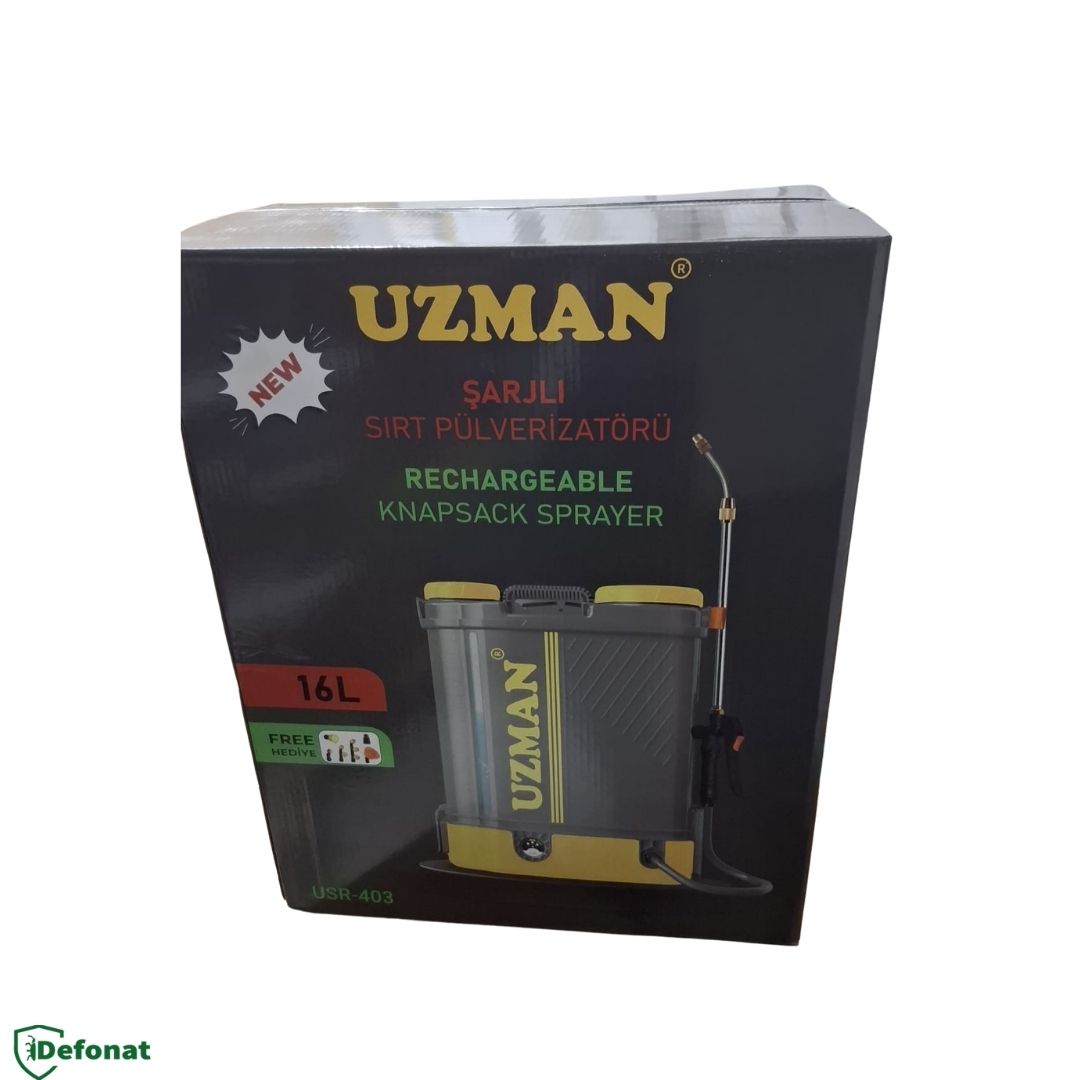 Uzman USR-403 16 Litre Akülü Şarjlı Sırt Pülverizatörü