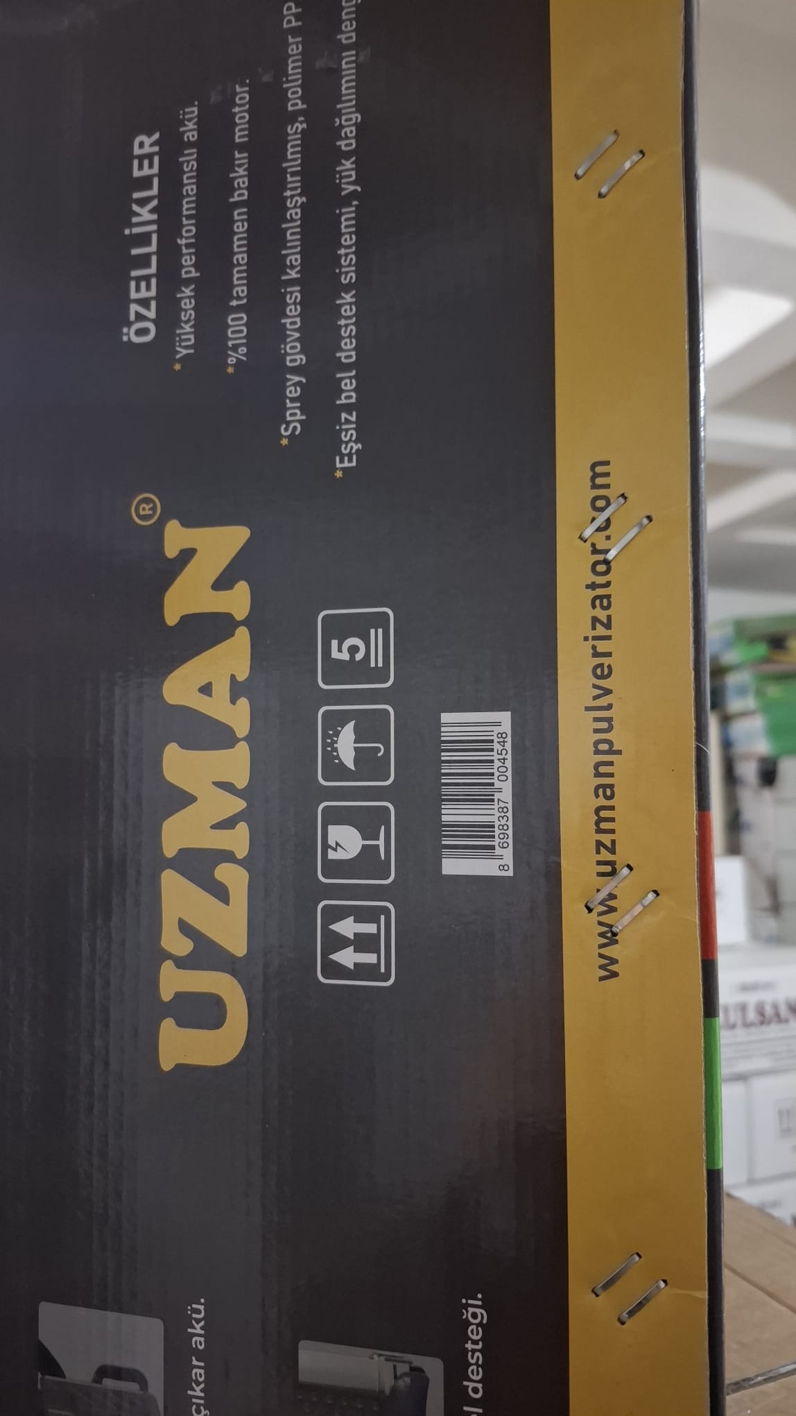 Uzman USR-403 16 Litre Akülü Şarjlı Sırt Pülverizatörü