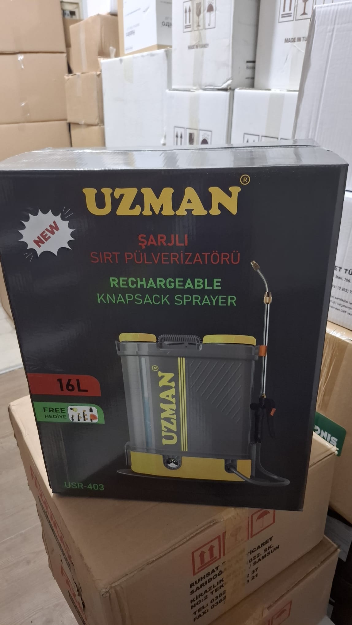 Uzman USR-403 16 Litre Akülü Şarjlı Sırt Pülverizatörü