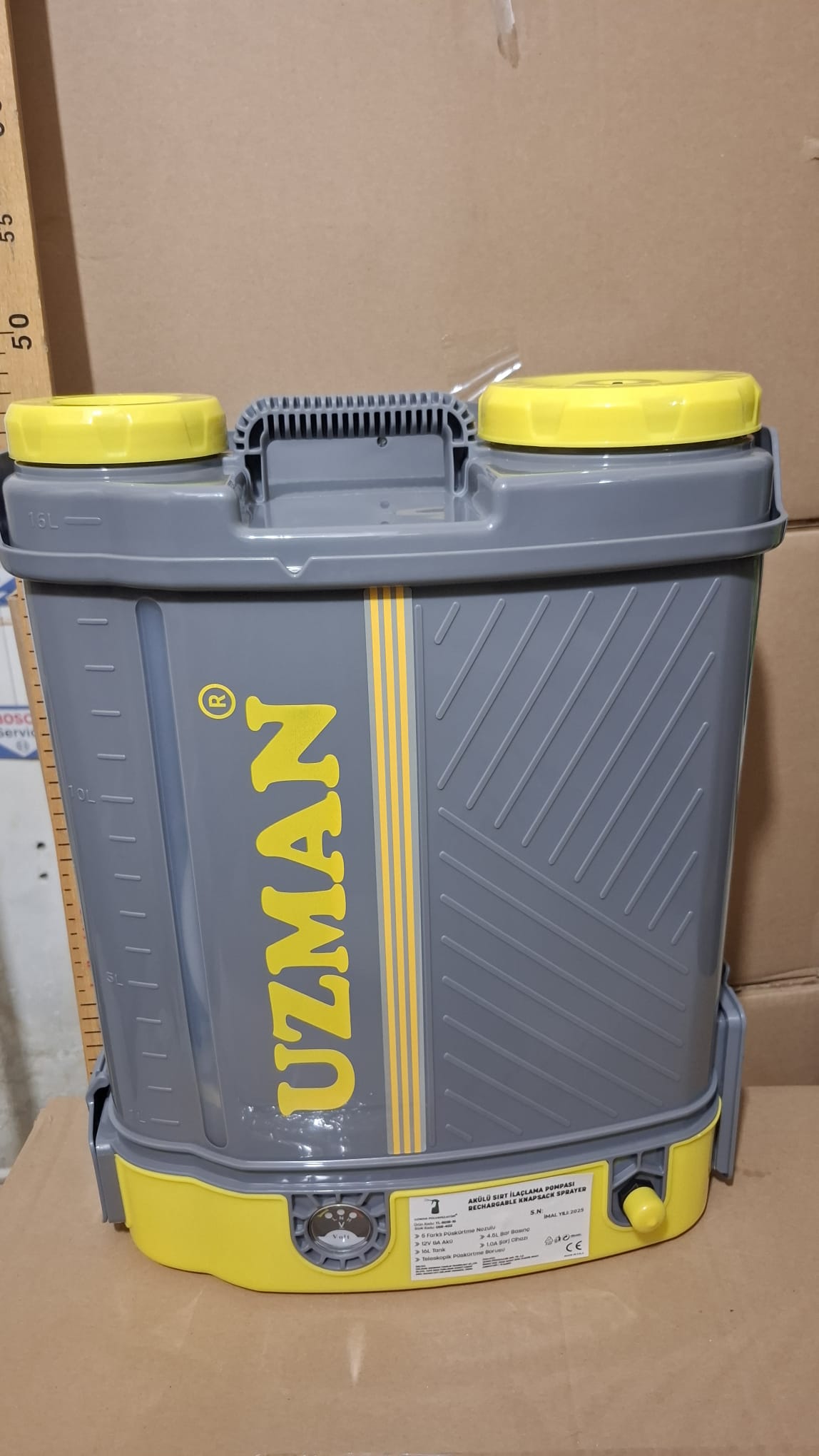Uzman USR-403 16 Litre Akülü Şarjlı Sırt Pülverizatörü