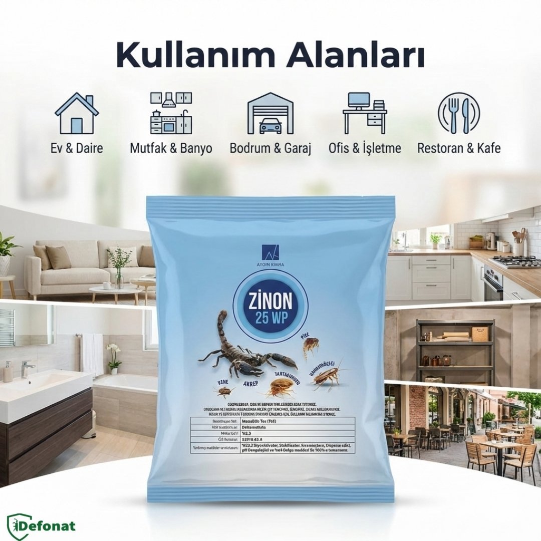 Zinon EW 25 WP Toz Haşere İlacı – 50 gr (Geniş Spektrumlu Etki) - Defonat