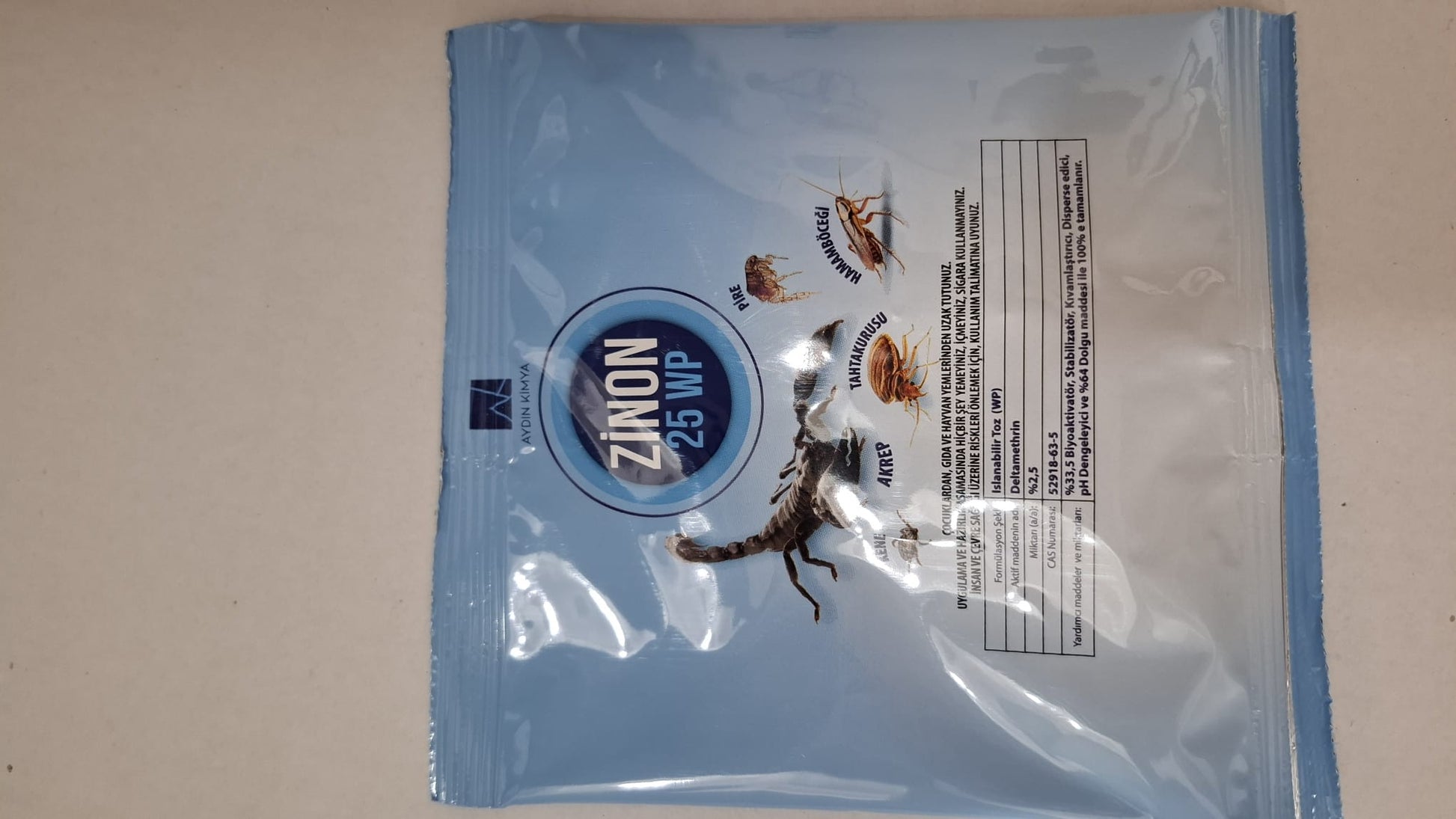 Zinon EW 25 WP Toz Haşere İlacı – 50 gr (Geniş Spektrumlu Etki) - Defonat